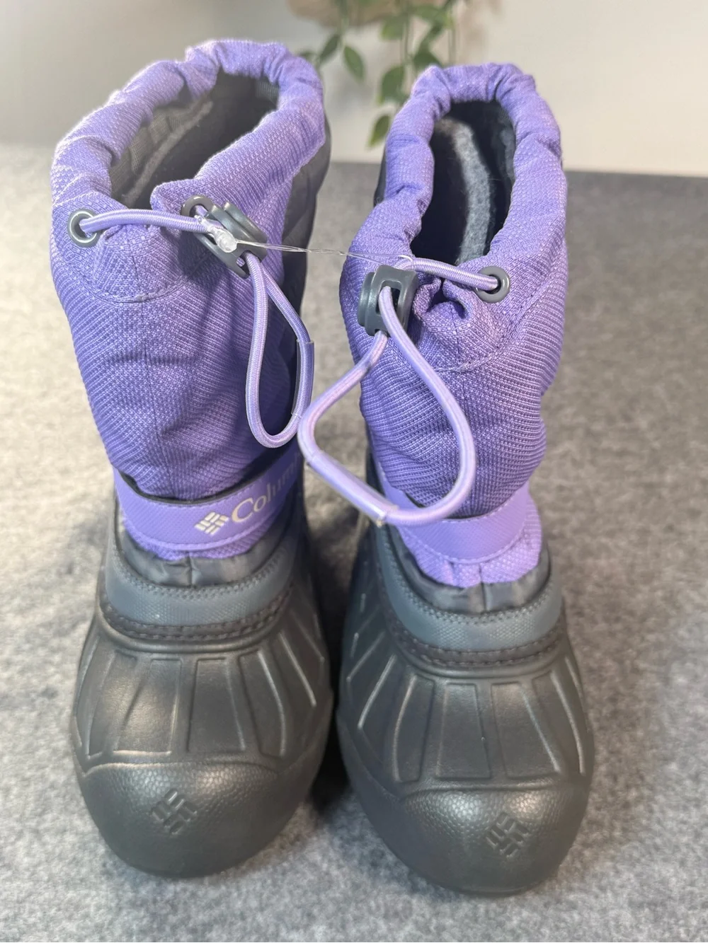 Columbia Kids 400g Insulated Winter Snow Boots Purple Black Size 13 Waterproof